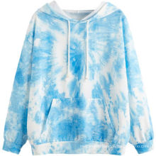 2021 Hot Sell New Women's Sweater Tie Dye Hooded Loose Sweatshirt